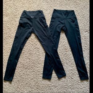 2 PAIRs Aerie Leggings Black Size Small, w pockets